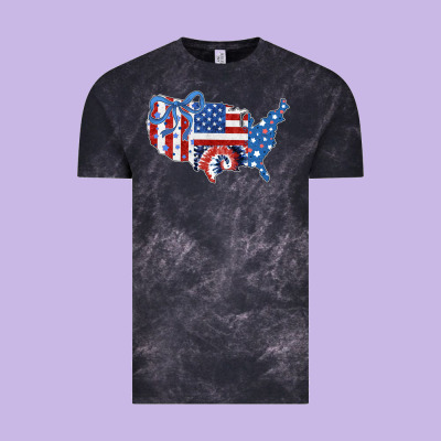 America Map Vintage Tee Designed By Cowhidedigitalart