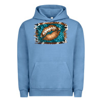Pigment Pebble Blue Football Lips Urban Hoodie - Jasminsmagicworld