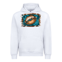 White Football Lips Urban Hoodie - Jasminsmagicworld