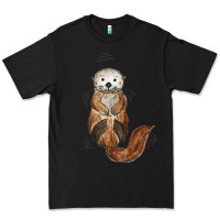 Black otter Premium Tee - linhVisuals