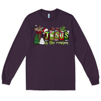Plum jesus İs the reason Long Sleeve Tee - CowhideDigitalArt
