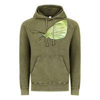 Vintage Olive Cabbage White Butterfly Vintage Hoodie - LillyAllenDesigns