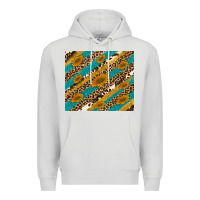 Dove Grey leopard cowhide  leather sunflowers Premium Hoodie - Artiststas