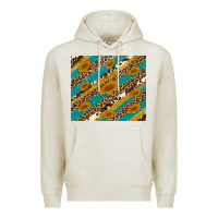 Oatmeal Heather leopard cowhide  leather sunflowers Premium Hoodie - Artiststas