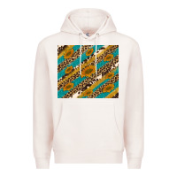 Pale Pink leopard cowhide  leather sunflowers Premium Hoodie - Artiststas