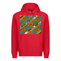Red leopard cowhide  leather sunflowers Premium Hoodie - Artiststas