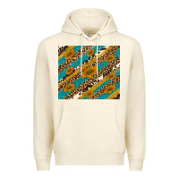 Sandshell leopard cowhide  leather sunflowers Premium Hoodie - Artiststas