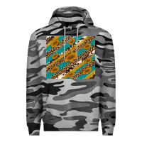 Slate Camo leopard cowhide  leather sunflowers Premium Hoodie - Artiststas