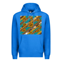 True Royal leopard cowhide  leather sunflowers Premium Hoodie - Artiststas