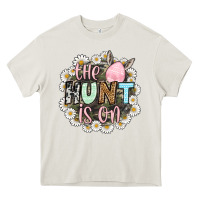 Cream Easter Day The hunt is on Heavy Core Tee - OliviaCreatesArt