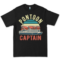 Pontoon Captain Vintage Boating Party Funny Gift For Pontooning Lover Premium Tee | Teevron