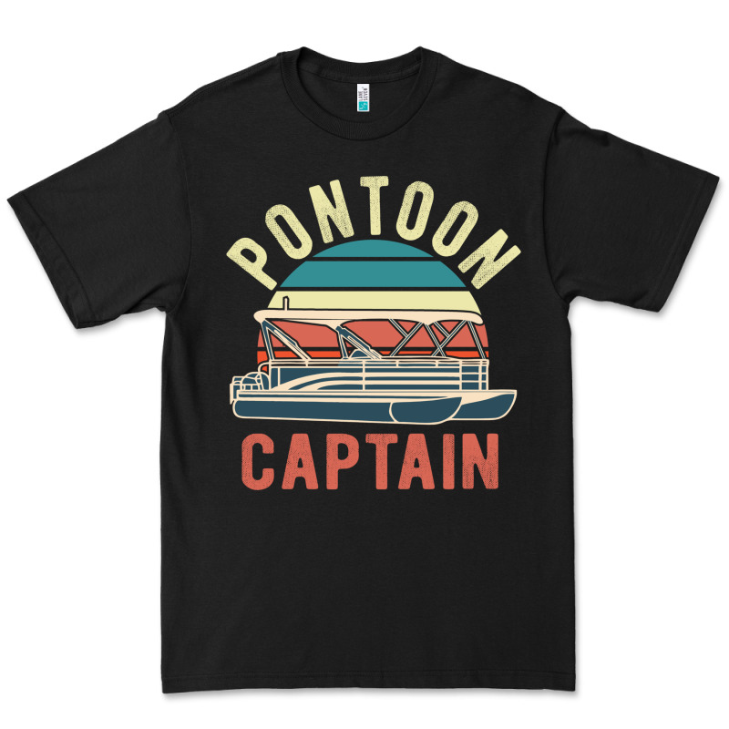 Pontoon Captain Vintage Boating Party Funny Gift For Pontooning Lover Premium Tee by linhVisuals | Teevron