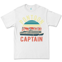 White pontoon captain vintage boating party funny gift for pontooning lover Premium Tee - linhVisuals