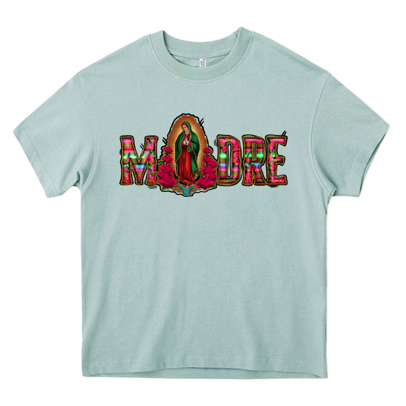 Madre Floral Aztec Leopard Heavy Core Tee by Jasminsmagicworld | Teevron