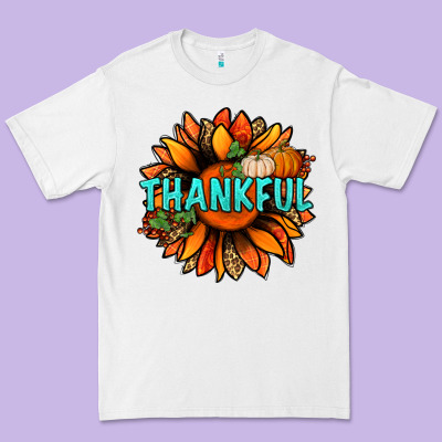 Thankful With Sunflower Bbs Premium Tee Designed By Bundleandbundleshop
