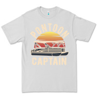 Dove Grey retro pontoon captain of the boat funny river cruising gift for pontoo Premium Tee - linhVisuals