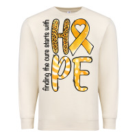 Sandshell finding the cure starts with hope childhood cancer awareness Premium Sweatshirt - Jasminsmagicworld