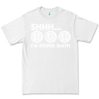 White shhh i'm doing math gym funny bodybuilding weightlifting humor quote Premium Tee - linhVisuals