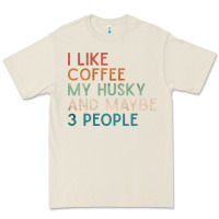 Bone siberian husky dog i like coffee my husky and maybe 3 people vintage d Premium Tee - linhVisuals