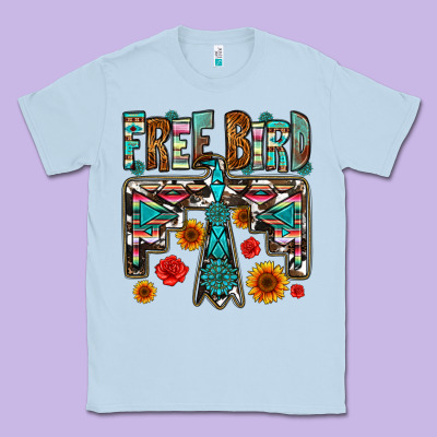 Western Free Bird Classic Tee Designed By Oliviacreatesart