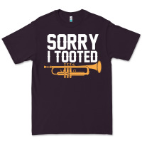 Plum sorry i tooted funny trumpet player pun gift sarcastic humor quote Premium Tee - linhVisuals