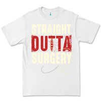 White straight outta surgery funny get well soon gifts post surgery supporti Premium Tee - linhVisuals