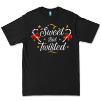Black sweet but twisted candy cane christmas humor funny and cute gifts for Premium Tee - linhVisuals