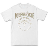 White ‘Qüëënsrÿche Live To ock Premium Tee - linhVisuals