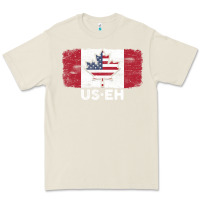 Bone us eh american canadian flag canada day leaf with usa flag inside Premium Tee - linhVisuals