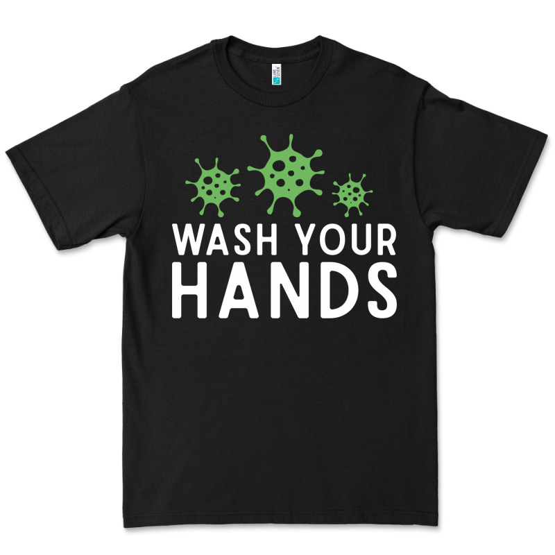 Wash Your Hands Green Germs Graphic Premium Tee by linhVisuals | Teevron