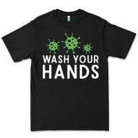 Black wash your hands green germs graphic Premium Tee - linhVisuals