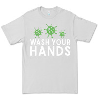 Dove Grey wash your hands green germs graphic Premium Tee - linhVisuals