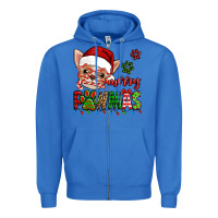 True Royal merry pawmas christmas chihuahua Zipper Hoodie - Jasminsmagicworld