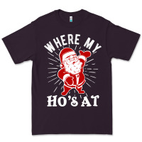 Plum where my ho's at funny santa christmas pun naughty xmas humor gift Premium Tee - linhVisuals