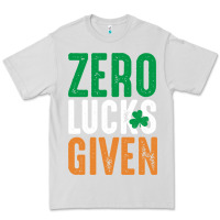 Dove Grey zero lucks given funny st patricks day joke quote lucky shamrock irela Premium Tee - linhVisuals
