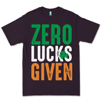 Plum zero lucks given funny st patricks day joke quote lucky shamrock irela Premium Tee - linhVisuals