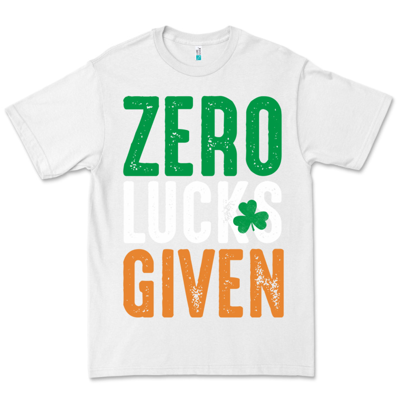 Zero Lucks Given Funny St Patricks Day Joke Quote Lucky Shamrock Irela Premium Tee by linhVisuals | Teevron