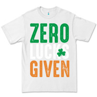 White zero lucks given funny st patricks day joke quote lucky shamrock irela Premium Tee - linhVisuals