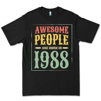 Black vintage 1988 awesome people are born in 1988 31st birthday gift for me Premium Tee - linhVisuals