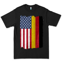 Black united states with germany flag mix us and german country flags Premium Tee - linhVisuals