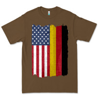 Cacao united states with germany flag mix us and german country flags Premium Tee - linhVisuals