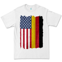 White united states with germany flag mix us and german country flags Premium Tee - linhVisuals