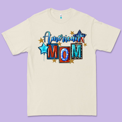 American Mom Mother's Day Premium Tee Designed By Fadigitalartstudio