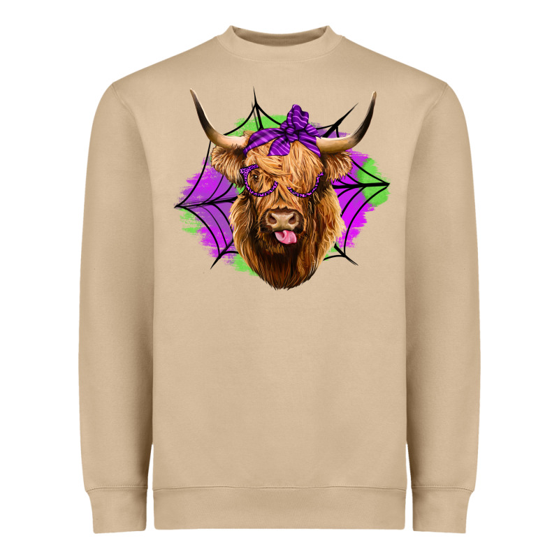 Halloween Highland Cow Heavyweight Sweatshirt by Jasminsmagicworld | Teevron