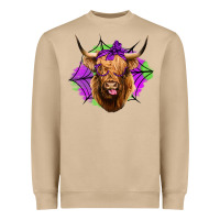 Mushroom halloween highland cow Heavyweight Sweatshirt - Jasminsmagicworld