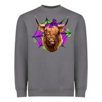 Storm halloween highland cow Heavyweight Sweatshirt - Jasminsmagicworld