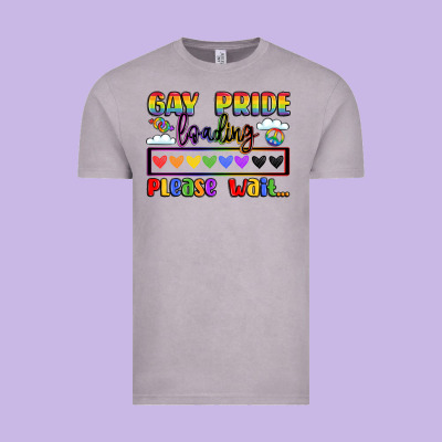Gay Pride Loading Please Wait Vintage Tee Designed By Lillyallendesigns