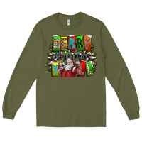 Army Green merry christmas yall Long Sleeve Tee - CowhideDigitalArt
