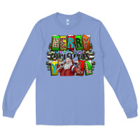 Colony Blue merry christmas yall Long Sleeve Tee - CowhideDigitalArt