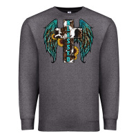 Charcoal Heather western wings cross blessed Premium Sweatshirt - RanaPortraitStore